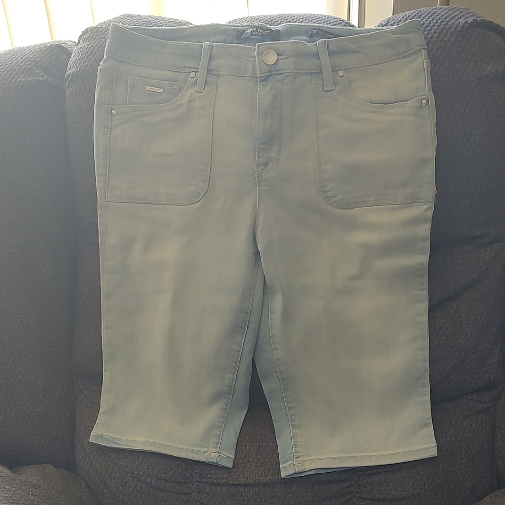 Nine West Light Blue Denim Cropped Jeans